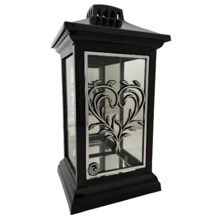 2175-znicz kapliczka srebrna z sercem